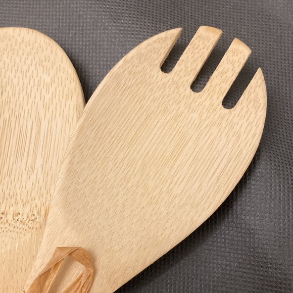 ๐ NWOT - 2 Piece Bamboo Wooden Spoon and Spork Utensil Set ๐ - Picture 4 of 7